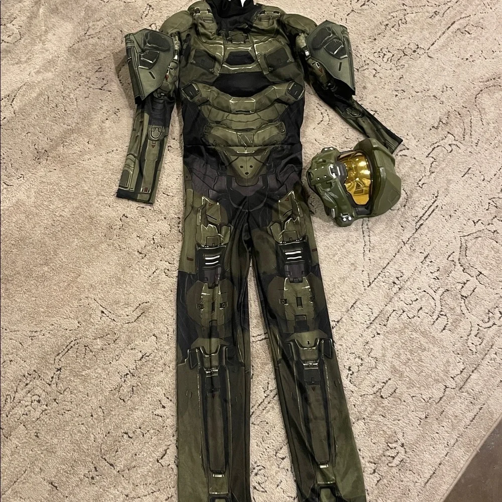 HALO Green and Black Sci-Fi Costume Suit